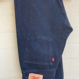 LEVIS 501 BLACK DENIM JEANS 33X32(BUTTON FLY)